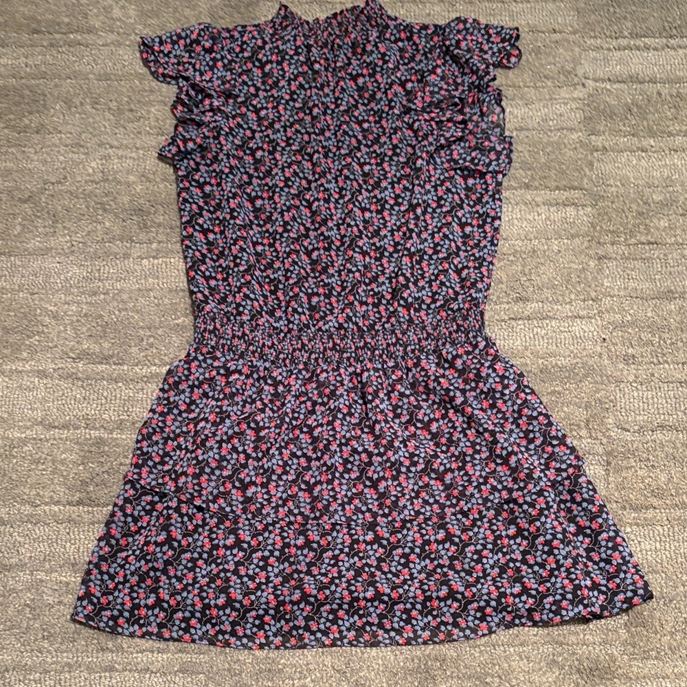 1.STATE Mock Neck Flutter Mini Dress